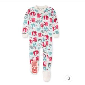 Burt's Bees - Organic Mugs of Happiness Footie Holiday Pajamas Newborn
